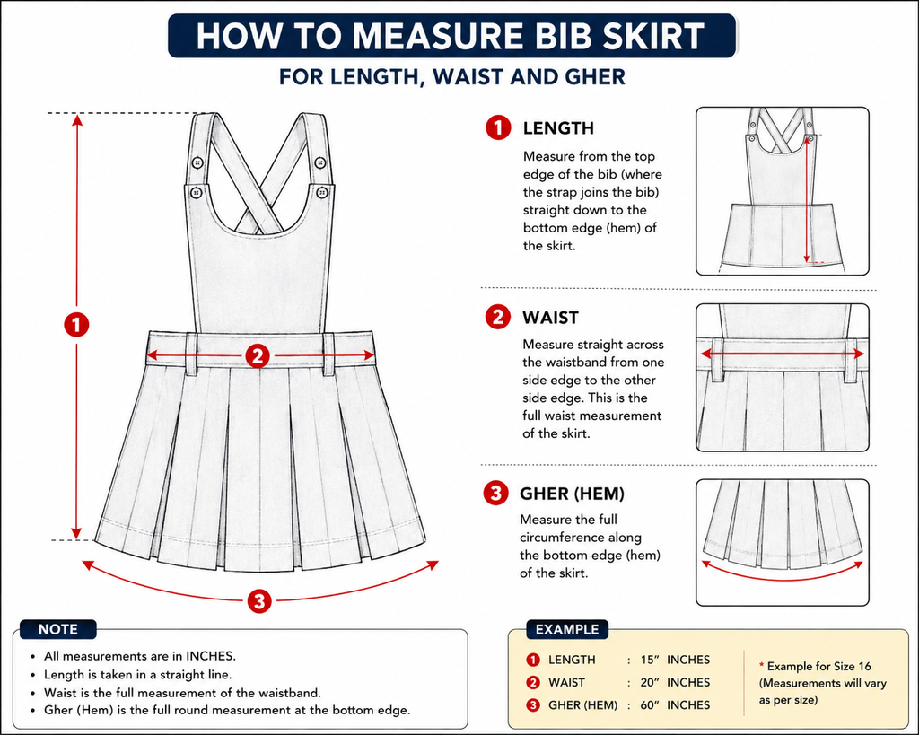 ARMY PRE PRIMARY WHITE BIB SKIRT