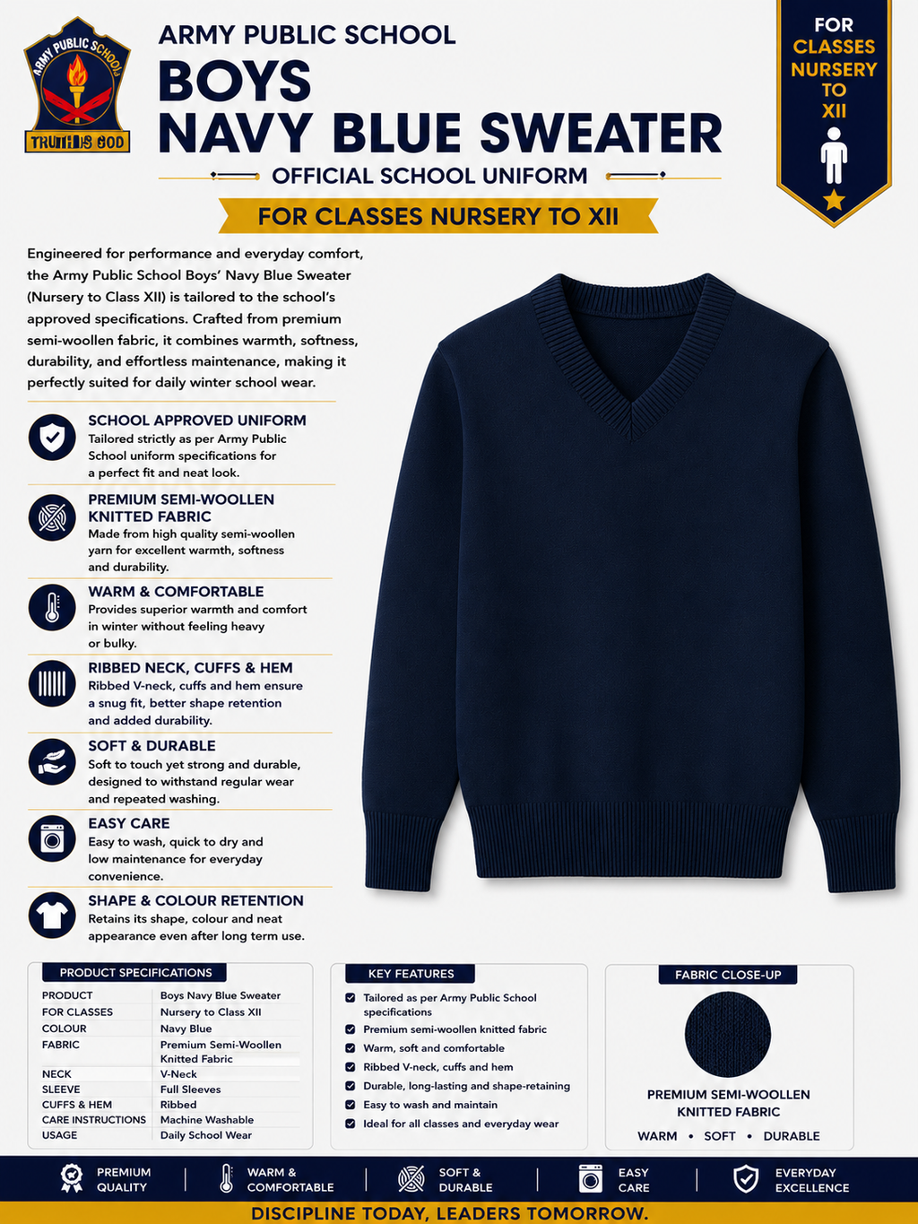 Boy’s Navy Blue Sweater