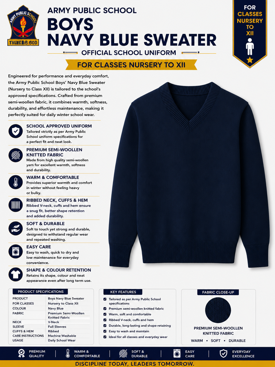 Boy’s Navy Blue Sweater