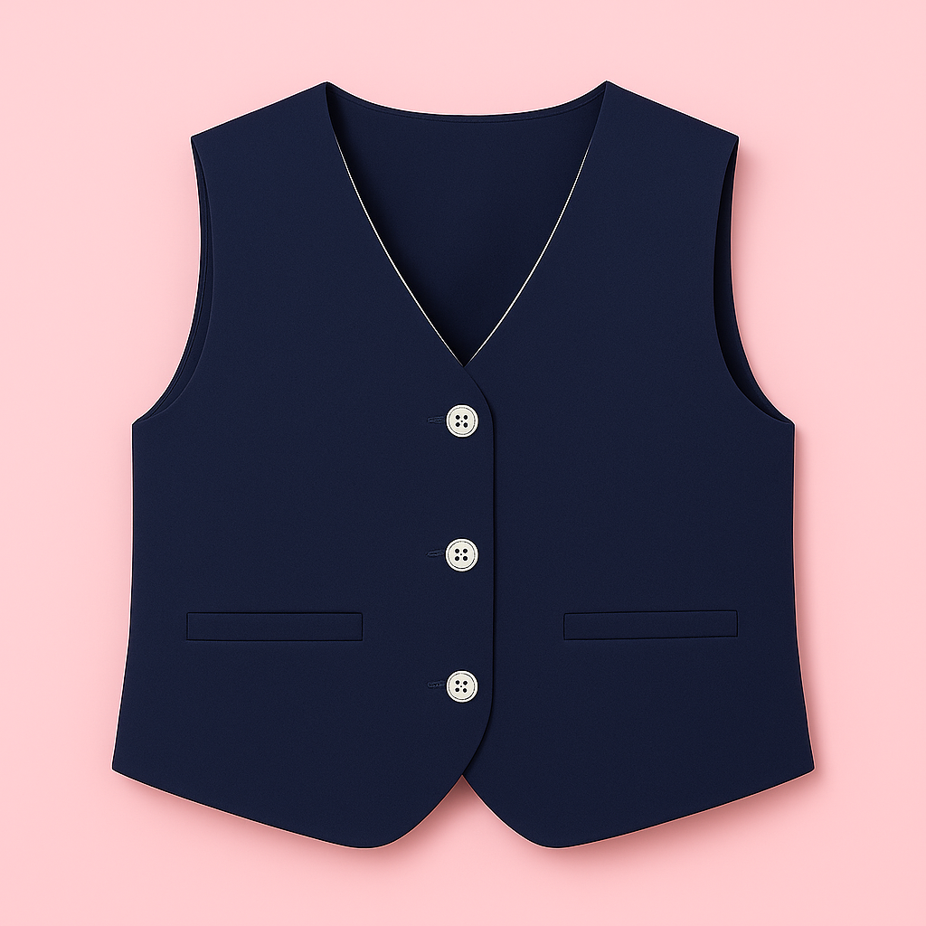 Girl’s Navy Blue Waistcoat