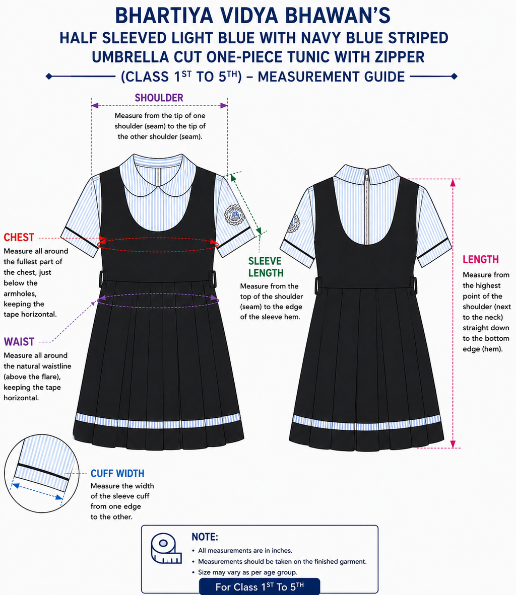 GIRL'S NAVY BLUE FROCK FOR CLASS 1ST TO 5TH