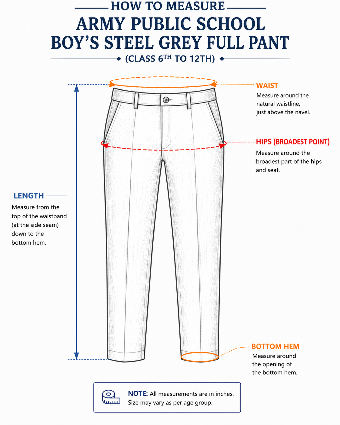 Boy’s Steel Grey Full Pant