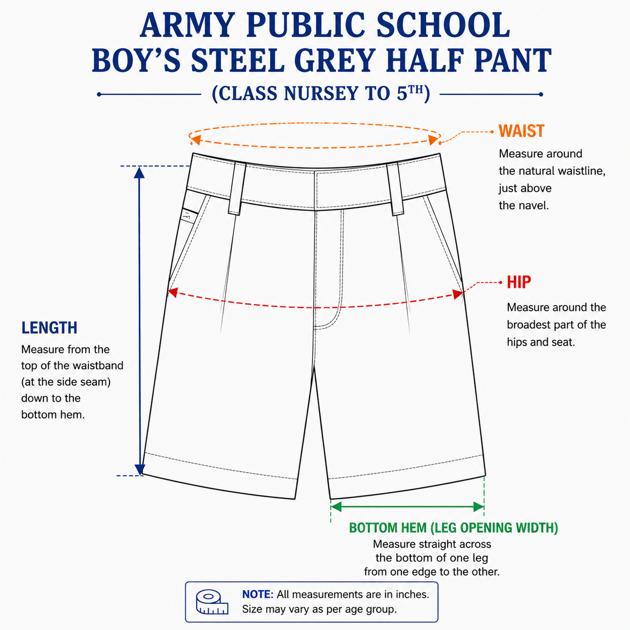 Boy’s Steel Grey Half Pant