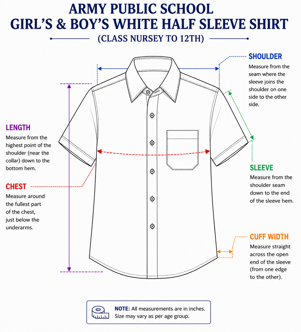 BOY'S WHITE SHIRT FOR 11TH & 12TH