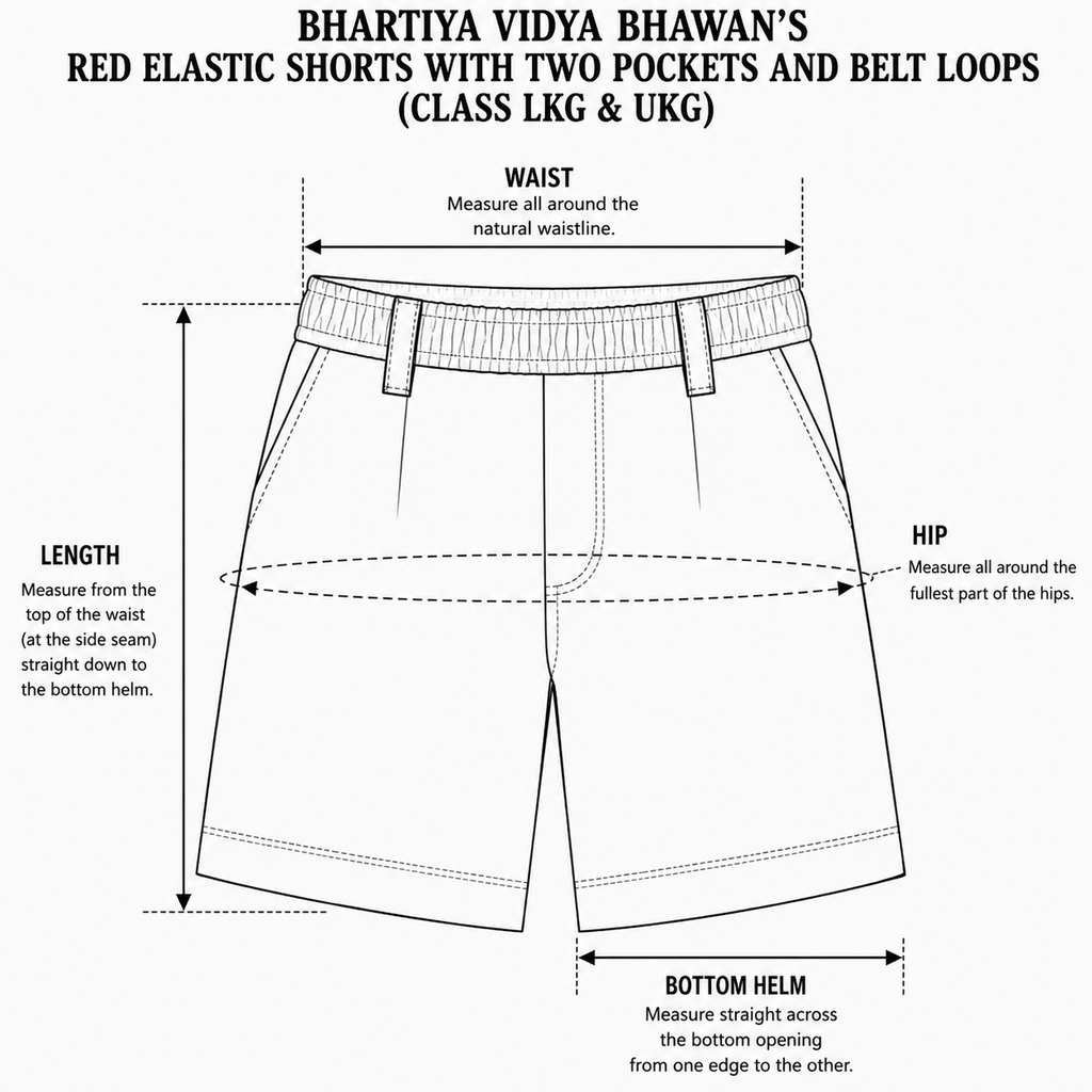 BOY'S RED HALF PANT FOR LKG & UKG