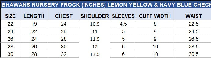 GIRL'S LEMON YELLOW AND CHECK FROCK FOR NURSERY