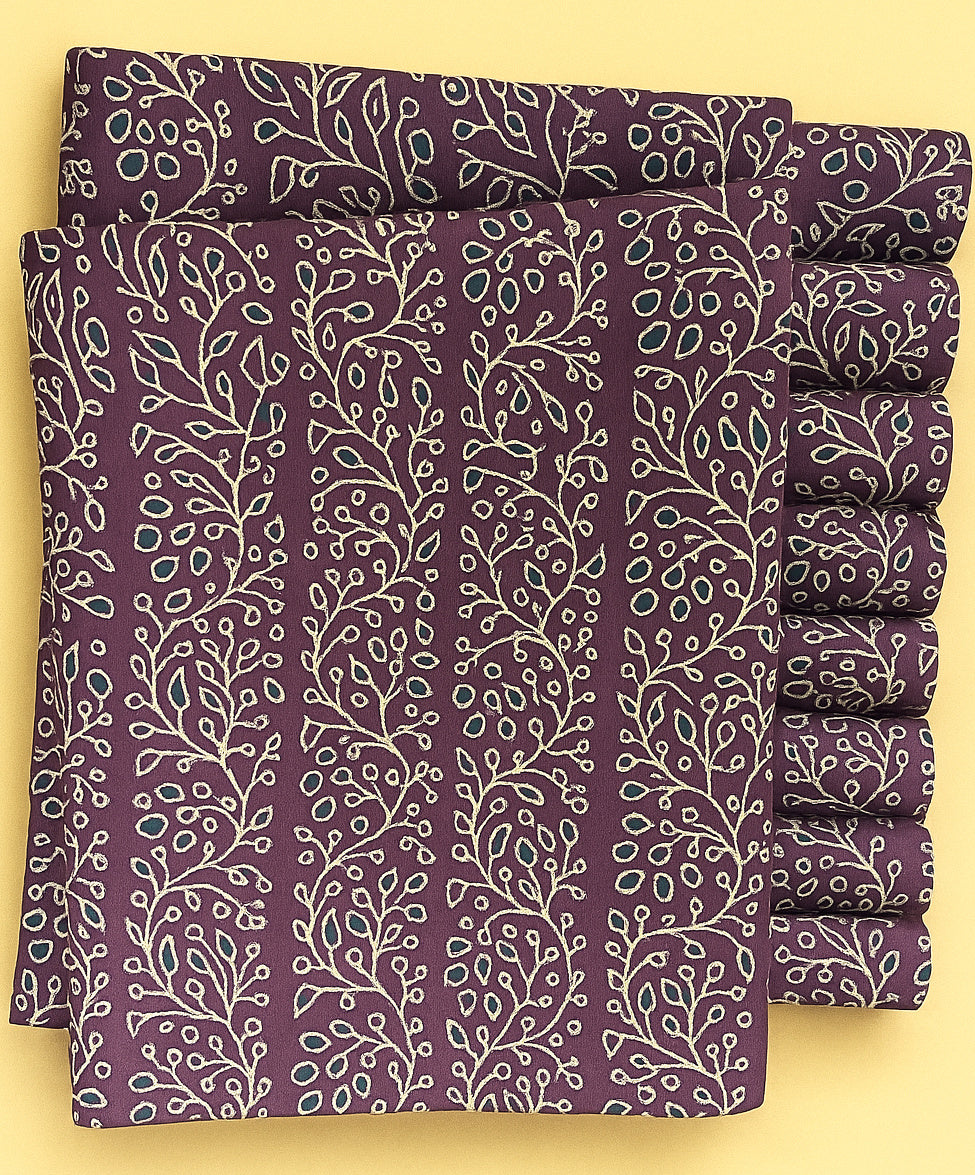 BLACK AND HALF WHITE FLORAL ON MAROON