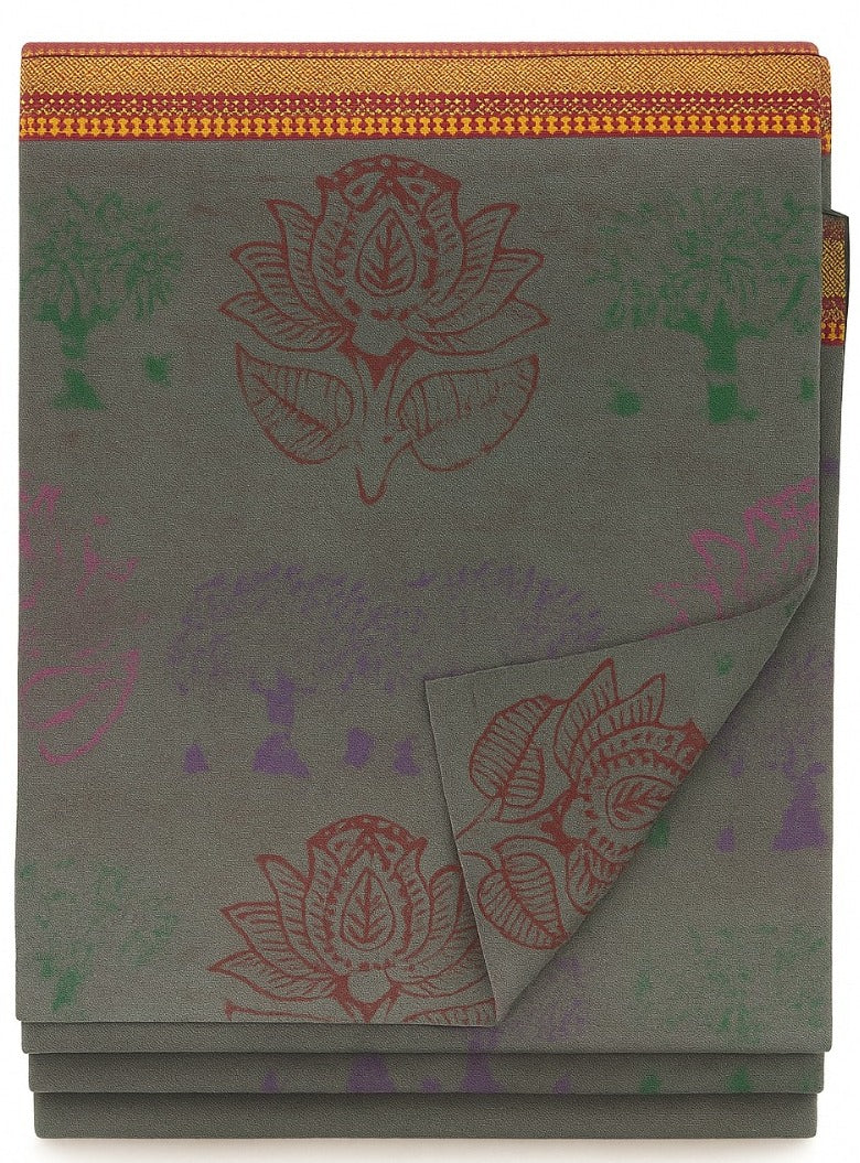 FLORAL MULTICOLOUR PATTERN ON PISTA GREEN CLOTH