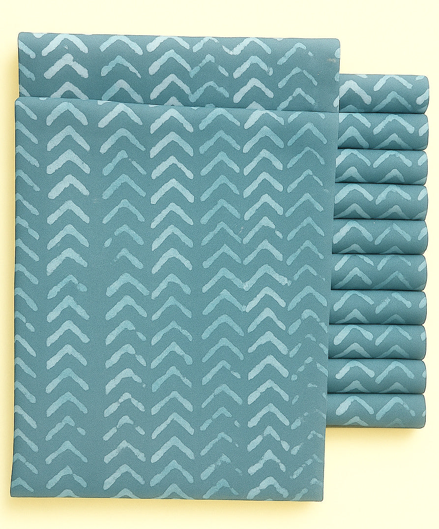 PALE AQUA AND SUMMER GREEN GEOMETRICAL