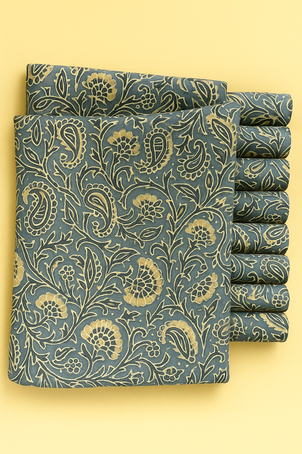 GREEN AND MUDDY WATER FLORAL ON SLATE