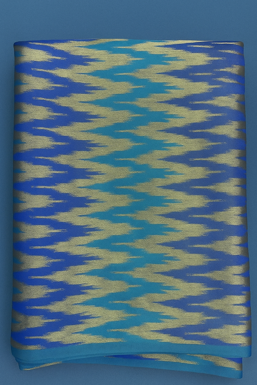 GREENISH BLUE. NAVY BLUE AND GOLD GEOMETRICAL