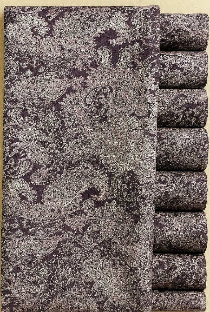 CREAM AND BLACK FLORAL ON WINE