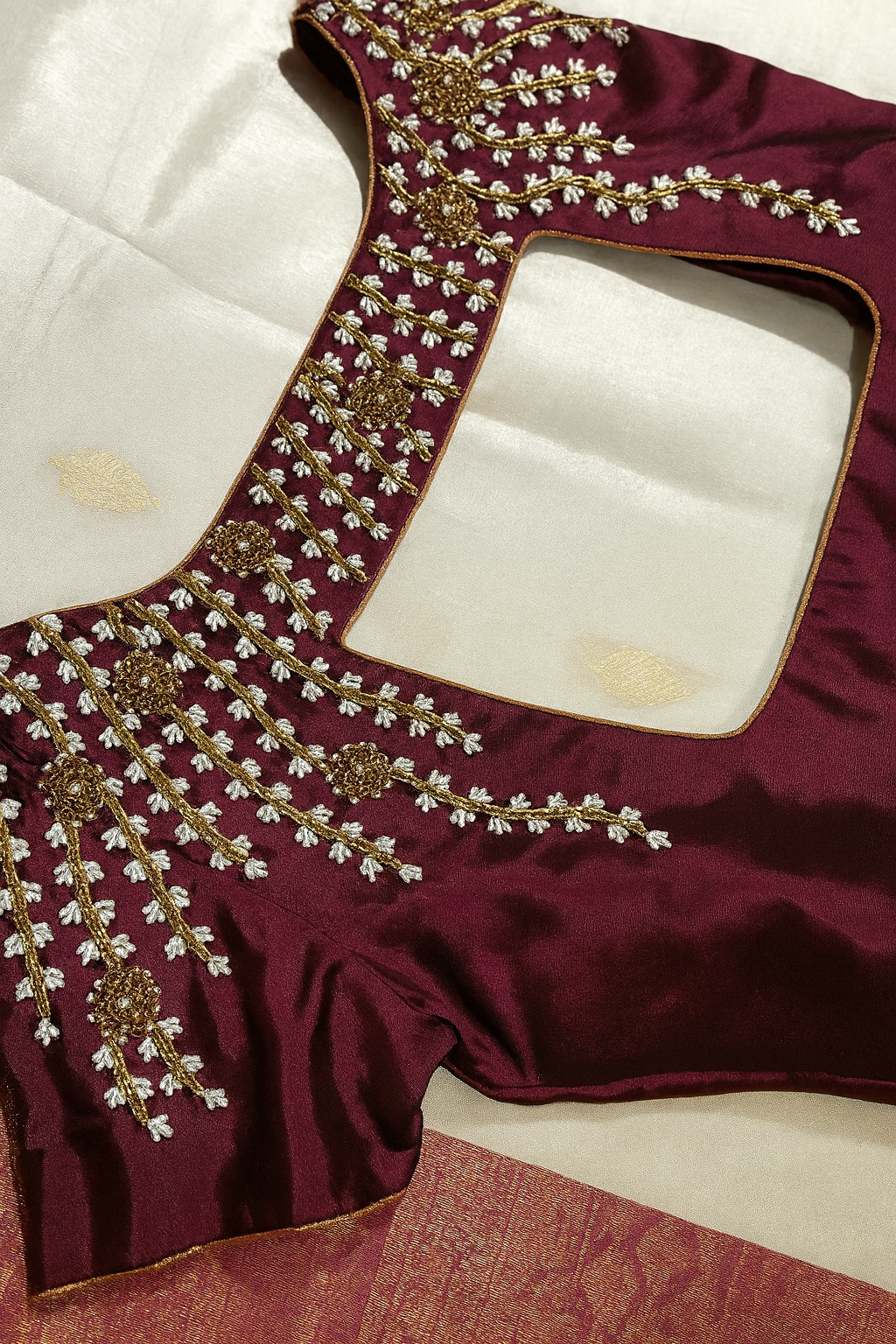MAROON FLOWER BLOUSE