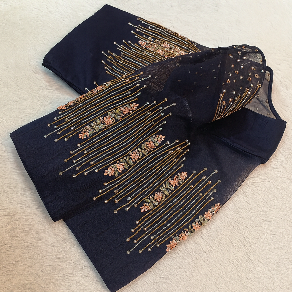 NAVY BLUE BLOUSE