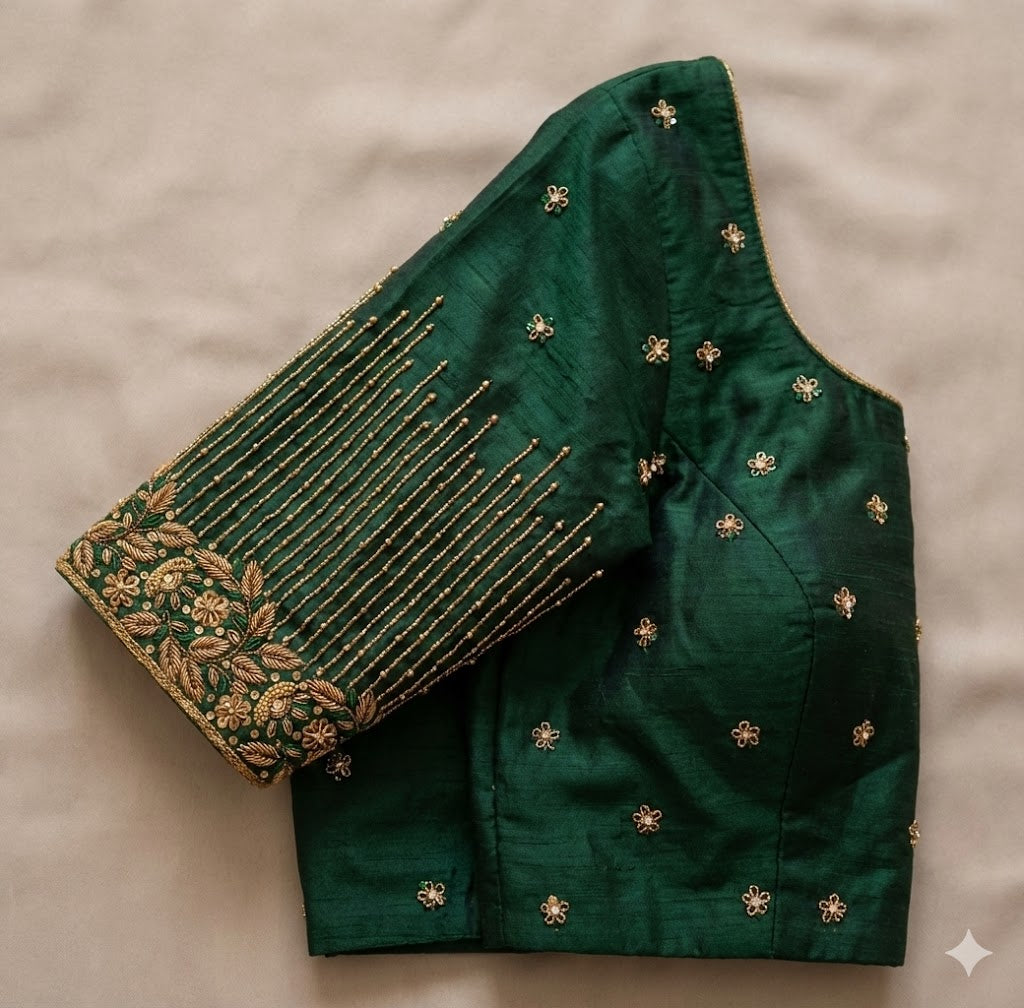 DARK GREEN BLOUSE