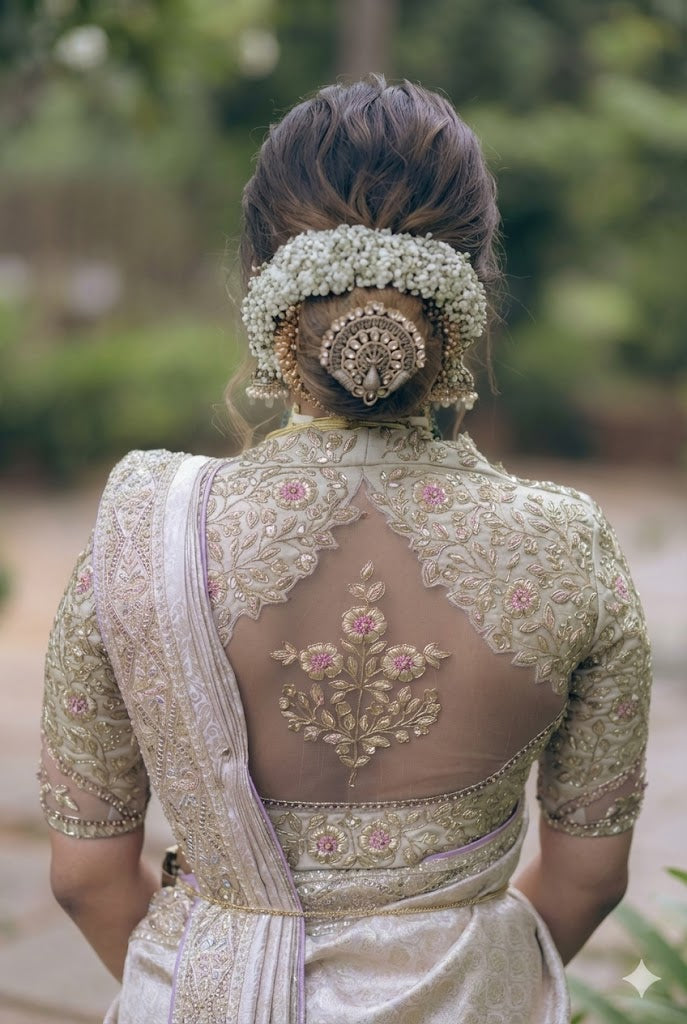 Light olive–gold thread BLOUSE