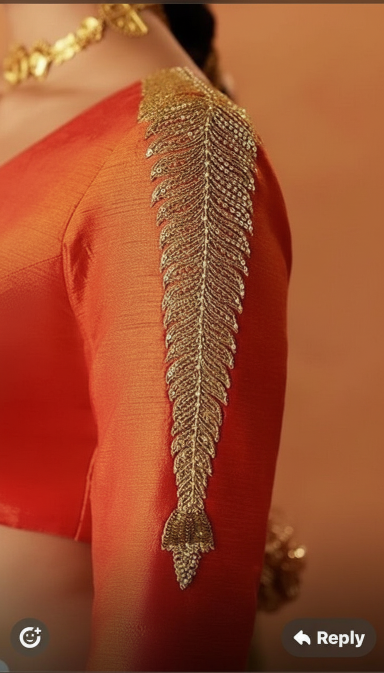 BRIGHT WARM ORANGE BLOUSE