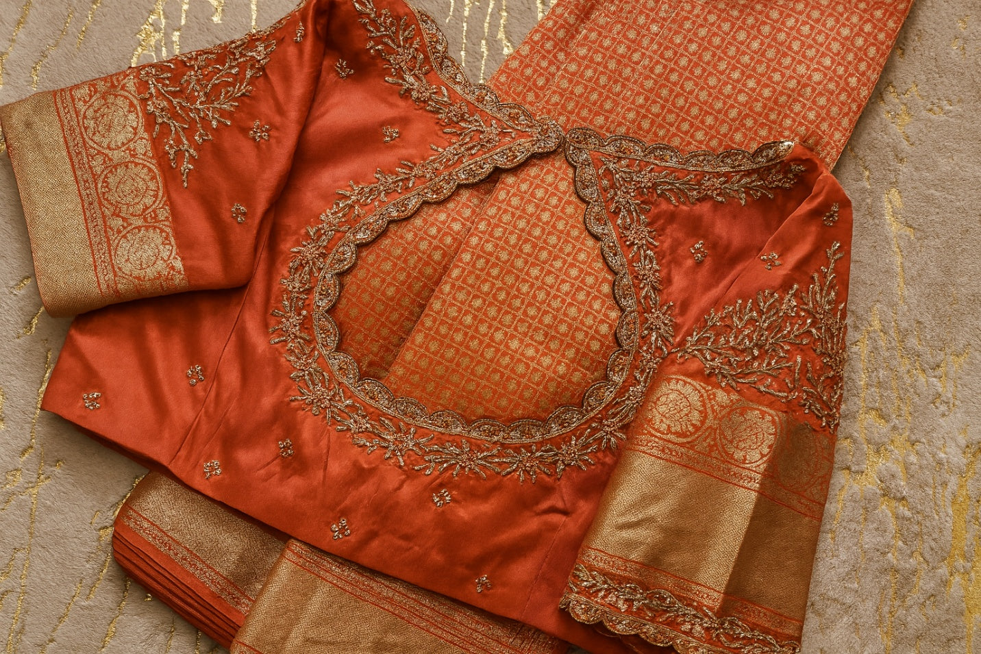 Rich rust orange BLOUSE