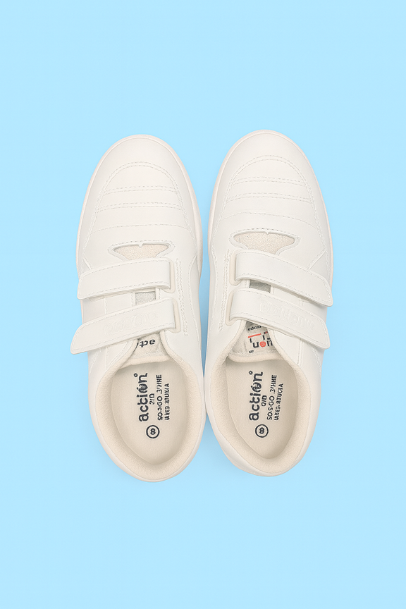 White Velcro Shoes .