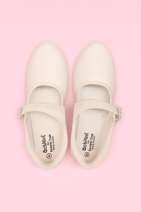 White Side Buckle Shoes .