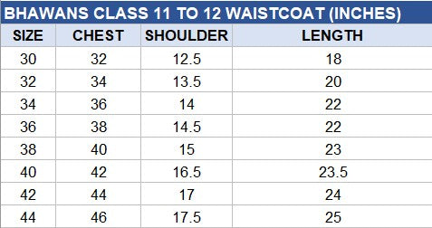 GIRLS NAVY BLUE WAISTCOAT FOR CLASS 11TH AND 12TH