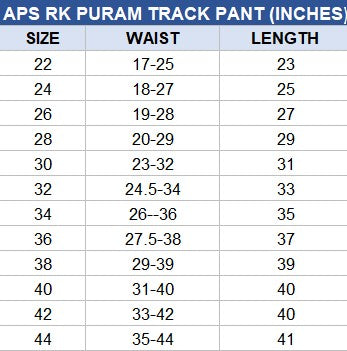 Boy’s and Girl’s APS RK Puram Sports Track Suit Lower