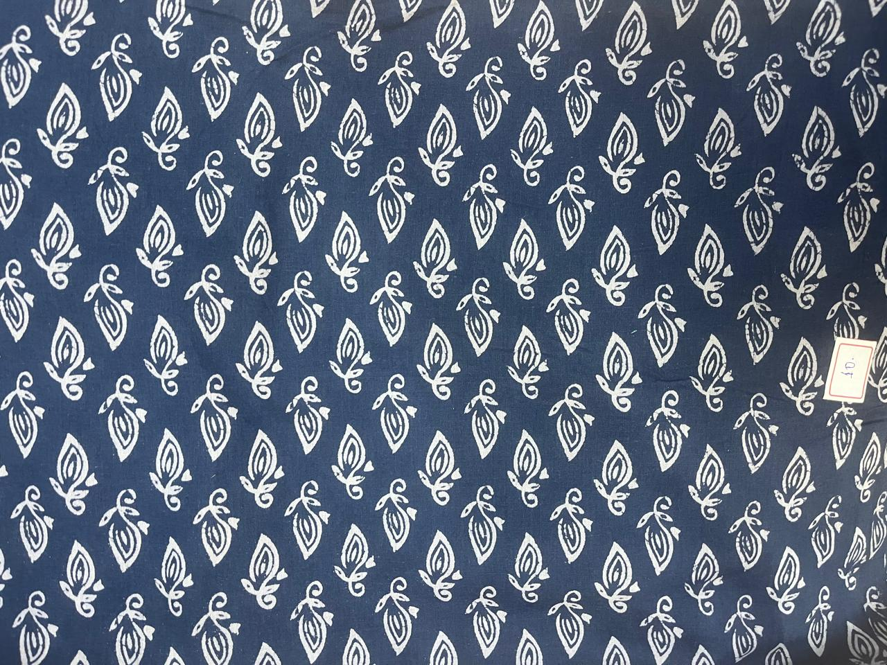 Indigo white floral design
