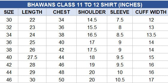 BOY'S WHITE SHIRT FOR 11TH & 12TH